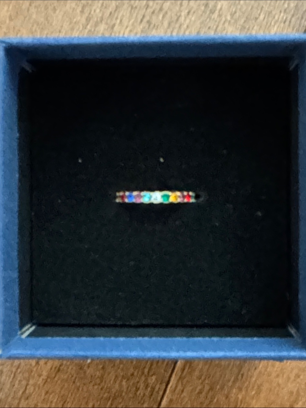 Taylor Swift Bejeweled Ring Multicolor Gemstone Band - Rainbow Stones - Picture 2 of 7